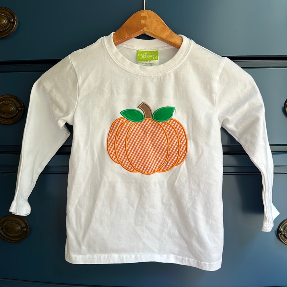 Classic Whimsy Gingham Pumpkin Long Sleeve Shirt
